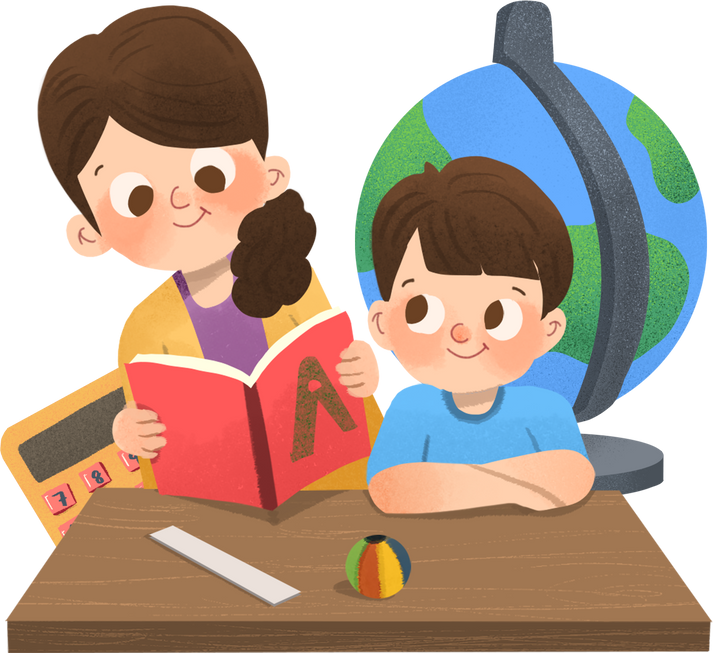 Teacher Teaching a Student